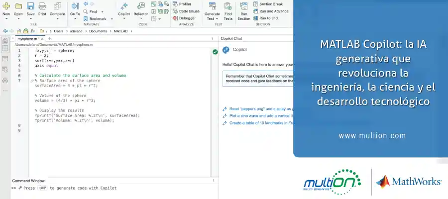 MATLAB Copilot: la IA generativa que revoluciona la ingeniería, la ciencia y el desarrollo tecnológico
