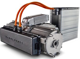 Motor eléctrico del sistema de propulsión del Vanderhall Brawley